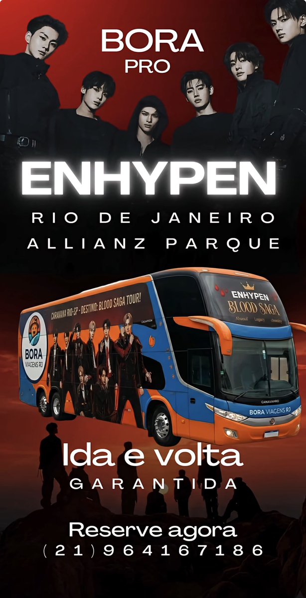 orpjm's tweet photo. MOOTS 🚨

quem tiver interessado em uma caravana confiável e disposta a ajudar com métodos de pagamento acessíveis saindo do rio de janeiro com destino a são paulo pro SHOW DO ENHYPEN, deem uma olhada na BORA q voces n vao se arrepender!!! 

link do insta deles nos comentários 👇🏼 https://t.co/rw2BWdcA4M