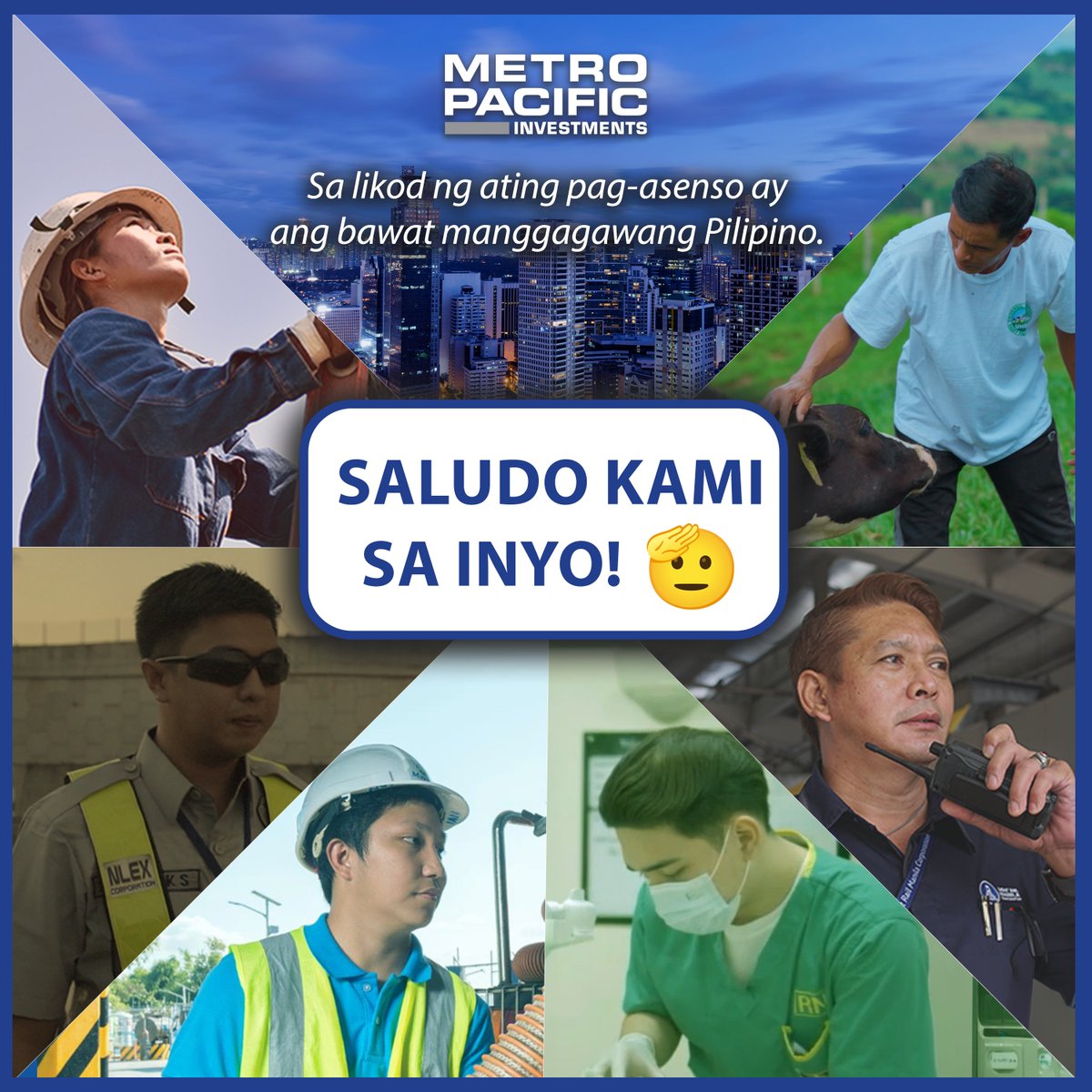 mpic_ph's tweet photo. Sa likod ng ating pag-asenso ay ang bawat manggagawang Pilipino.

Maraming salamat sa inyong puso at dedikasyon #ParaSaBayan

Saludo kami sa inyo!

#WeAreMPIC #LaborDay #InternationalWorkersDay https://t.co/RtOywriq6C