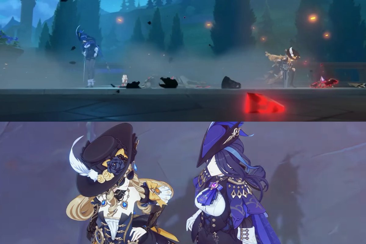 hourlyclorinde's tweet photo. event spoilers 

first cutscene vs latest cutscene https://t.co/wKjhTkAUM4