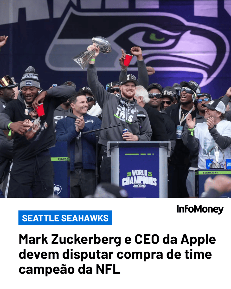 infomoney's tweet image. Titãs da tecnologia estariam entre os envolvidos na fase de consideração do processo de venda do Seattle Seahawks.

Leia mais no site do InfoMoney: infomoney.com.br/esportes/mark-…

Foto: Kirby Lee/Imagn Images

#MarkZuckerberg #SeattleSeahawks #NFL #Esportes #TimCook