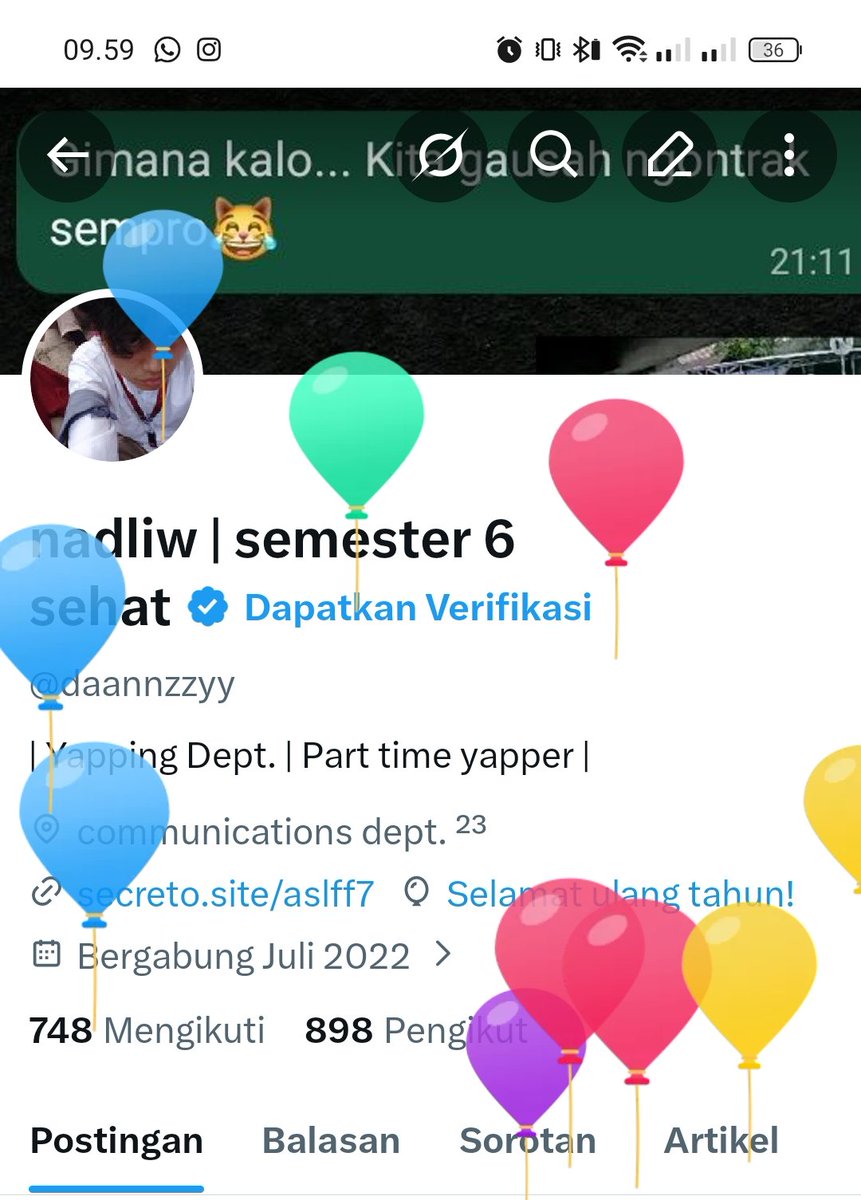 nadliw | semester 6 sehat tweet media