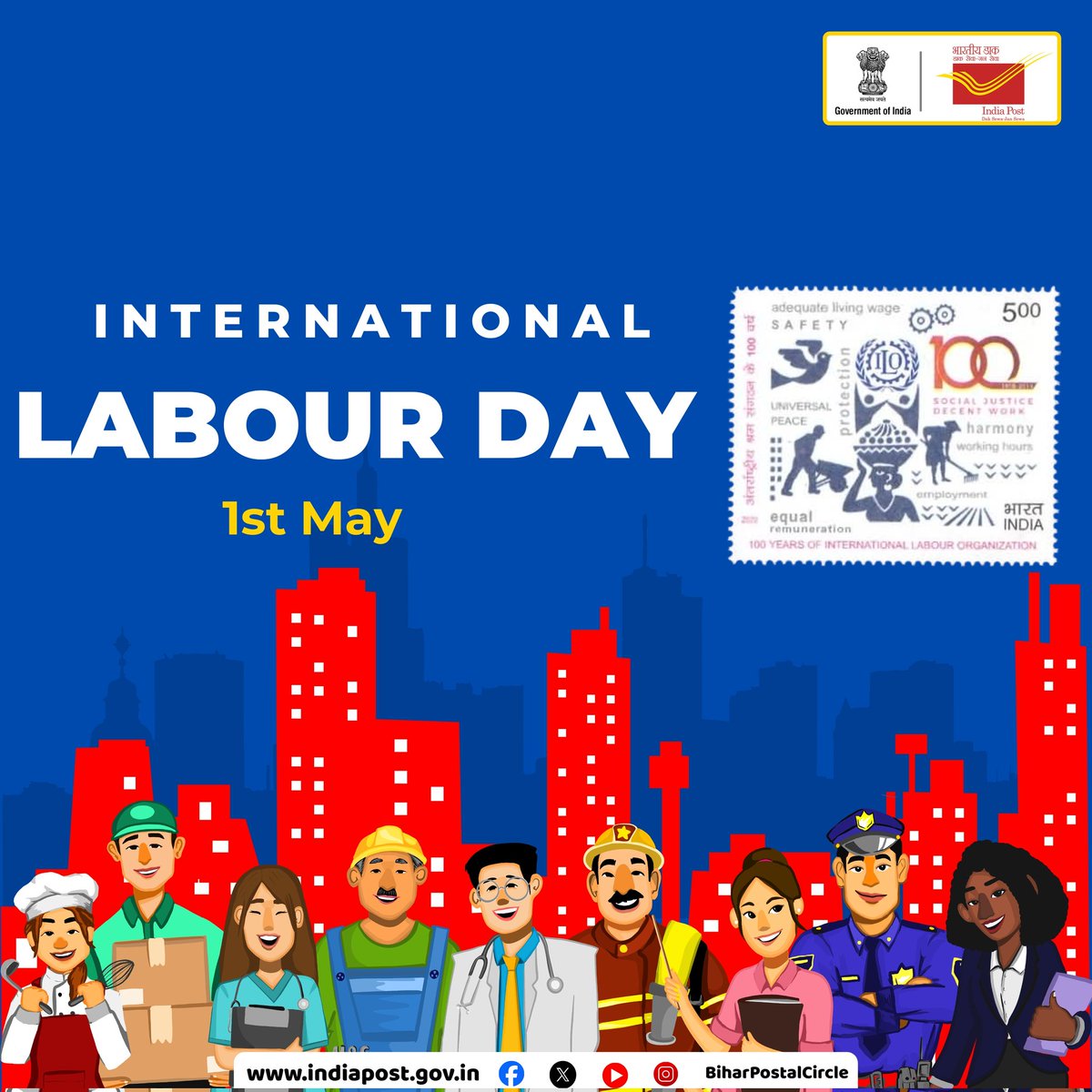cpmgbihar's tweet image. श्रम ही शक्ति है 
#LabourDay2026 #IndiaPost #Workforce #Respect