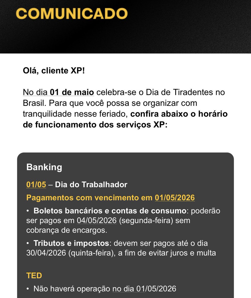 diegutins's tweet photo. A @xpinvestimentos instituiu no Brasil o feriado duplo: personagens históricos que celebram feriado 2x no ano https://t.co/QB4rYTVzcx