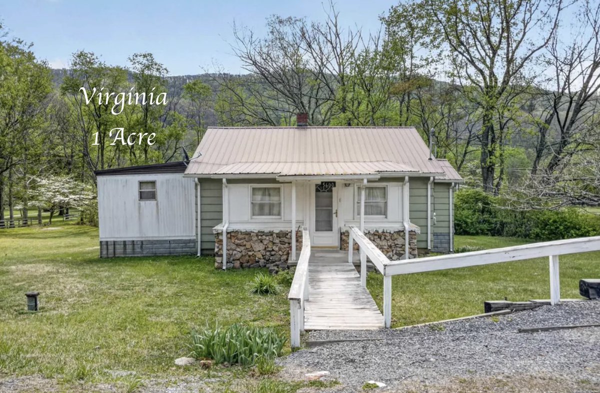 oldhouseunder50's tweet image. $120K. This #Virginia #tinyhouse is ideally situated on 1 country acre with views.  countrylifedreams.com/c-1945-virgini…