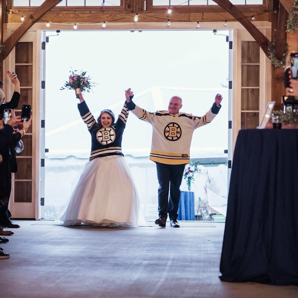 EricZiffy's tweet photo. @NHLBruins I have two personal ones. When we announced our baby this year or when we got married ! https://t.co/DiqohoVjxf