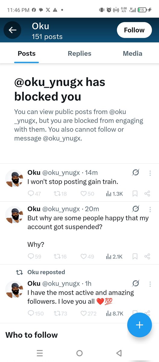 Fake account.  Because I said his account is FAKE, he blocked me..

<a href="/oku_ynugx/">Oku</a> you are FAKE, wicked and heartless. N0nsense guy.