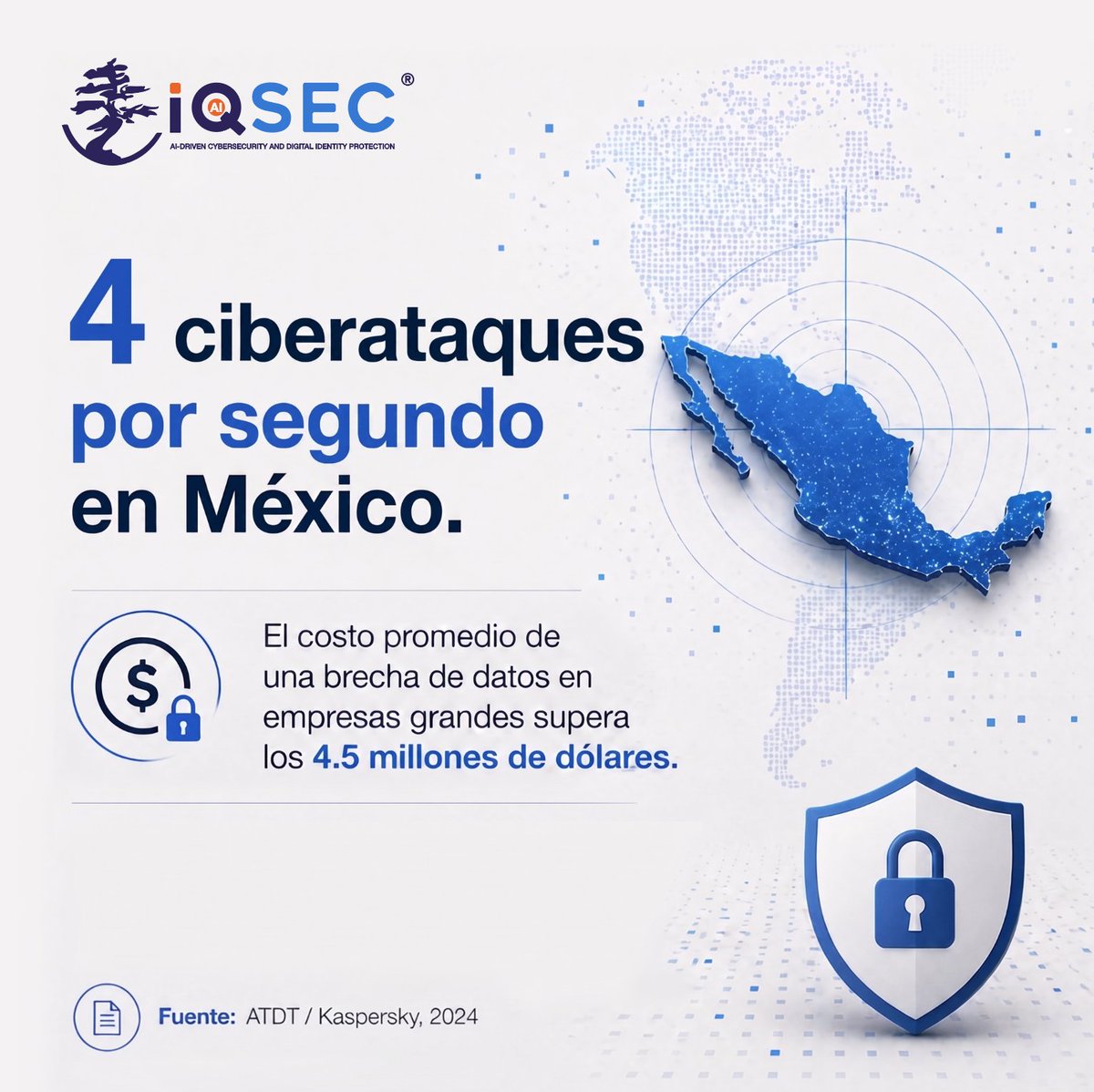 IQsec's tweet image. #SabíasQue ☝️ La Ley de Ciberseguridad ya impacta a sectores clave. Datos sensibles exigen responsable, reporte en 72h y auditorías independientes. Prepararse es parte del cumplimiento. 💬 #IQSEC