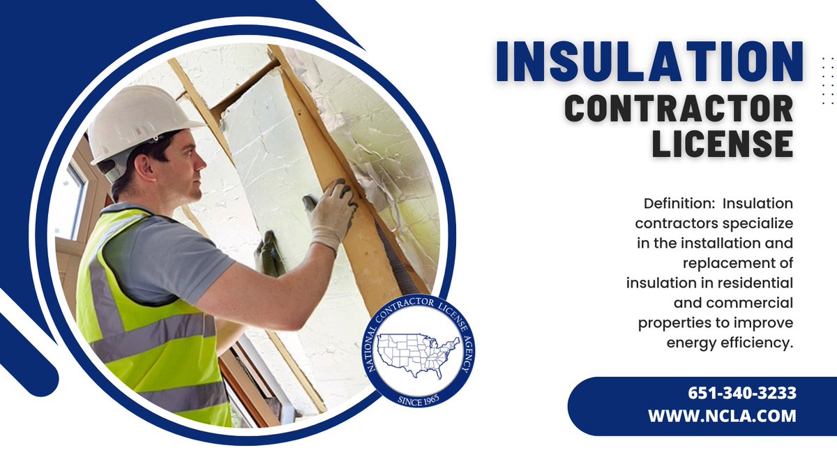 License_Agency's tweet image. #TradeThursday Spotlight: Insulation Contractor License - Looking for a qualified individual or ready to leverage ur insulation license for new opportunities? NCLA is here to help every step of the way.
📞 651-340-3233 | 📧 info@ncla.com
#NCLA #Contractors #Licensing #contractor