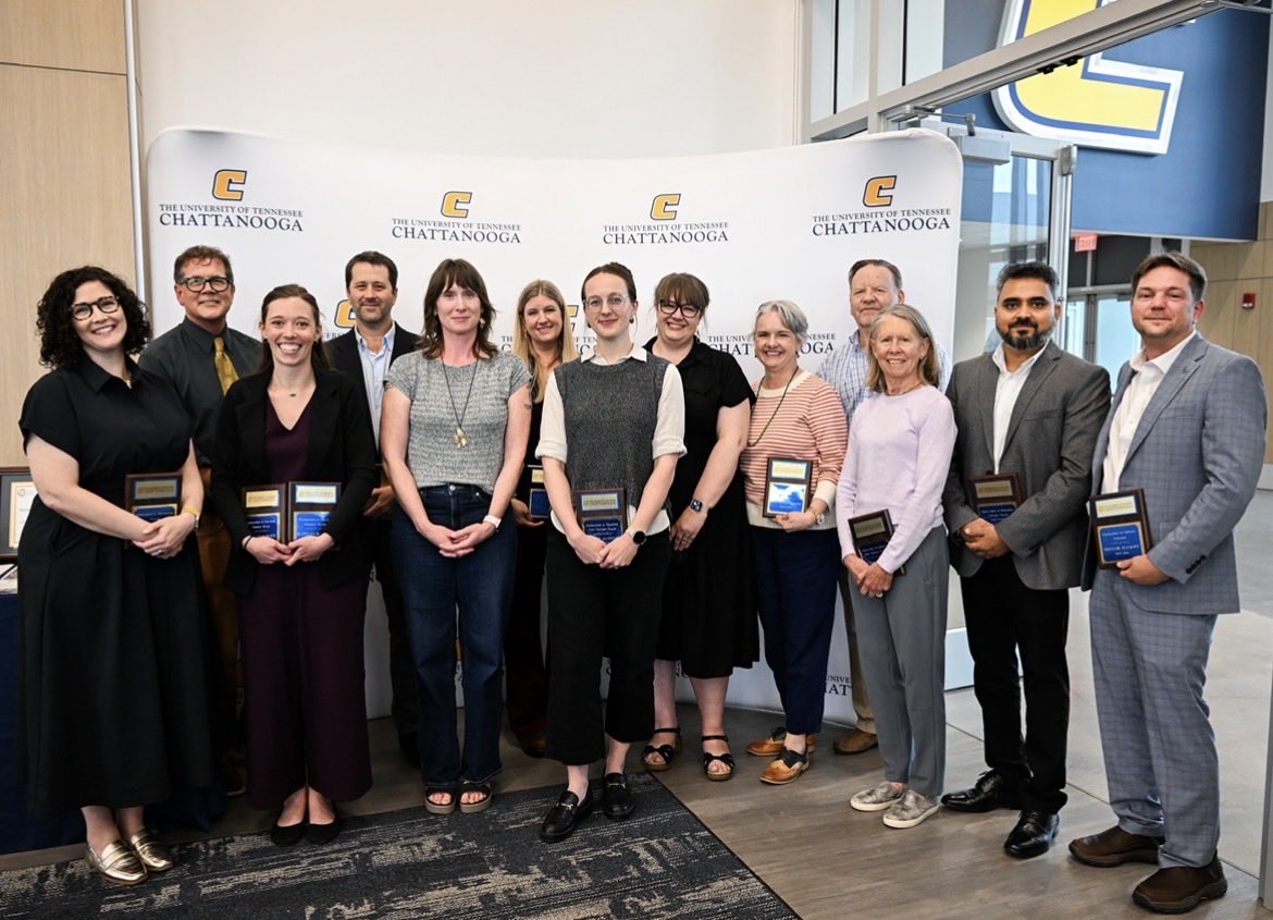 UTC_CJ's tweet photo. CJ faculty attended the Faculty Awards Ceremony yesterday evening. Congratulations to Dr. Hancock for being the recipient of the Tenure-Track Excellence in Teaching &amp; the Tenure-Track Excellence in Service Award. Thanks to Angela Foster for fantastic photos!  

@UTChattanooga https://t.co/ZZVKIRsoJ5