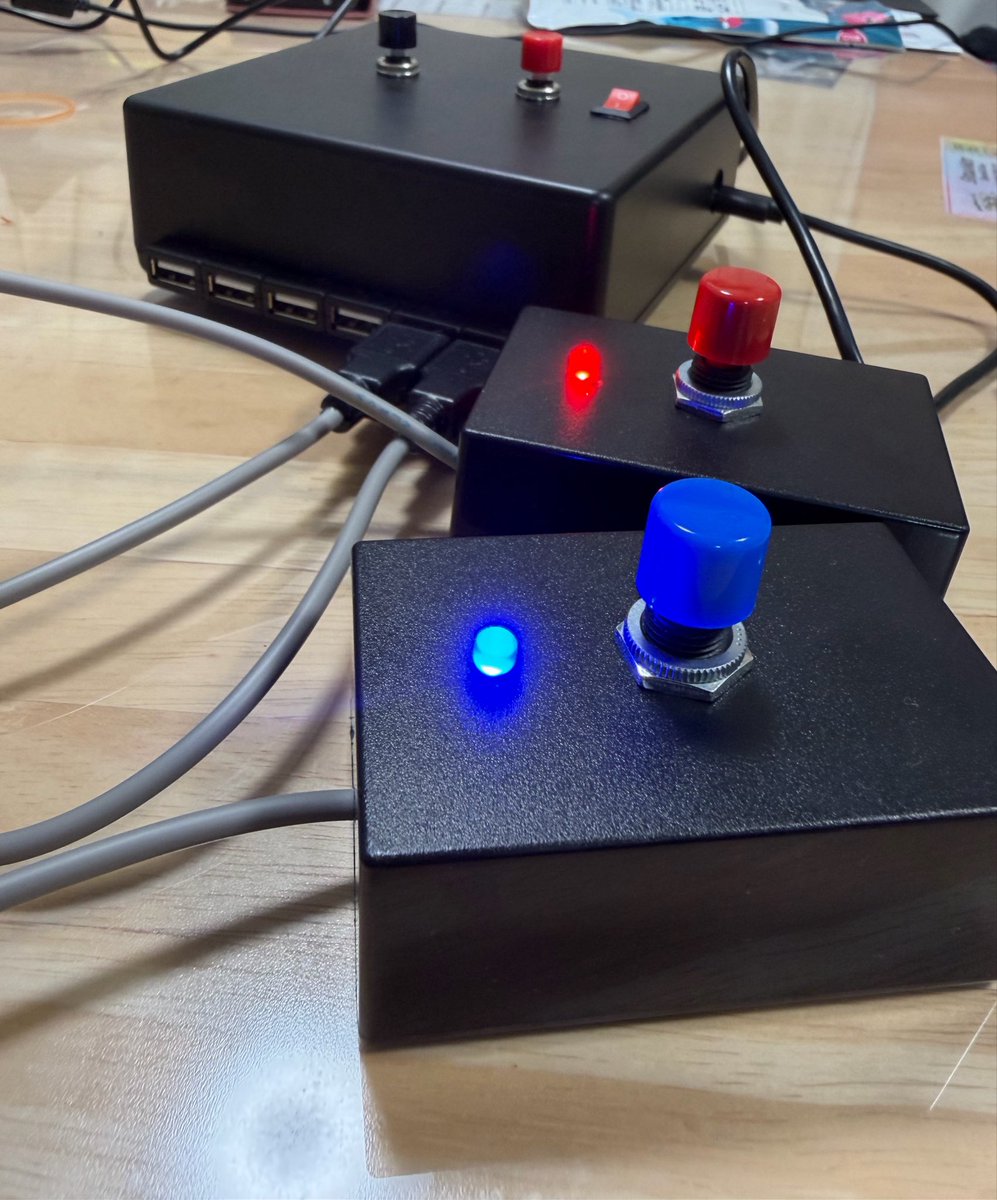 【エンチャン機能搭載】早押し機 R-Cube 早推し機Lite10あかあかセット R³(R-Cube)早押し機 早押しボタン研究所 ピンポンブー Qox 長屋用 ちょ