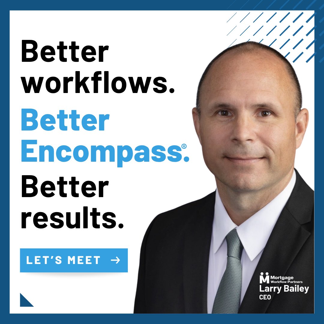 mwp_inc's tweet image. ✅ Getting more out of Encompass® starts with your workflows.
At MWP, Larry Bailey and our team help simplify, streamline, and scale how work gets done.
👉 mwpinc.com/EncompassLP

#Mortgage #workflow