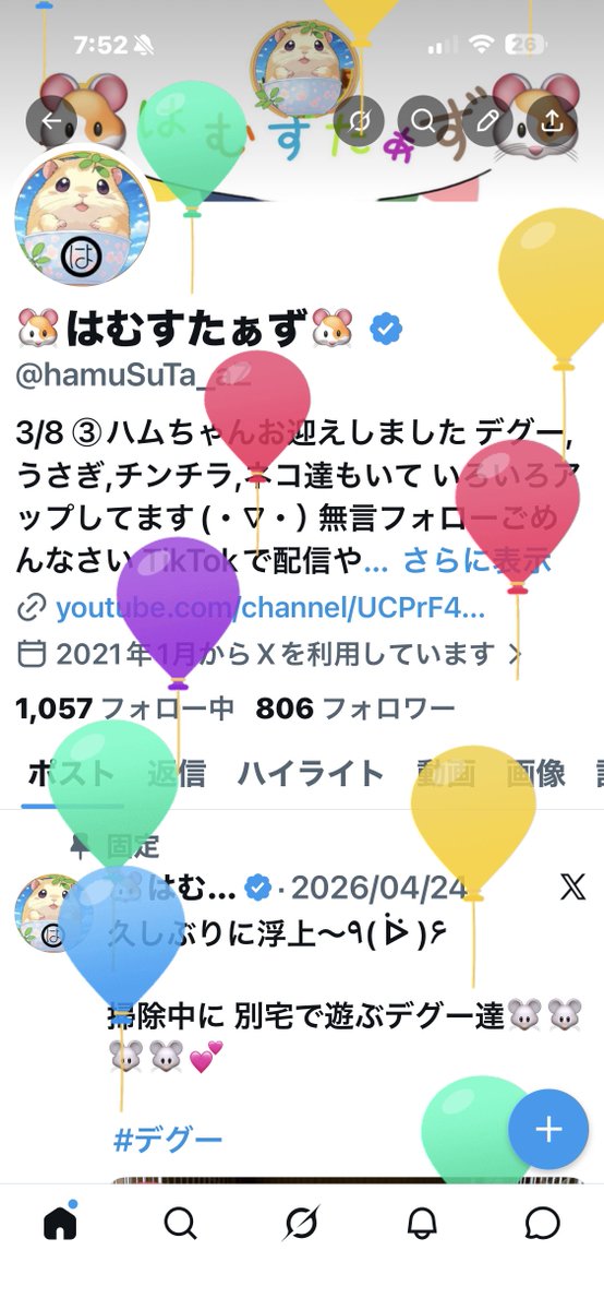 🐹はむすたぁず🐹 (@hamuSuTa_aZ) / Posts / X