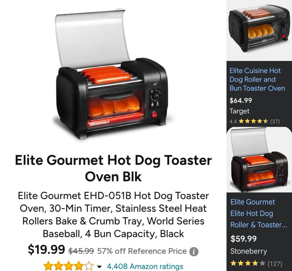 GlitchedSavings's tweet image. HOT DOG TOASTER OVEN FOR $20

Down from $46, now 57% off at Woot

Similar toasters are selling for $45+ elsewhere 

mavely.app.link/qnDleqDKL2b #ad
