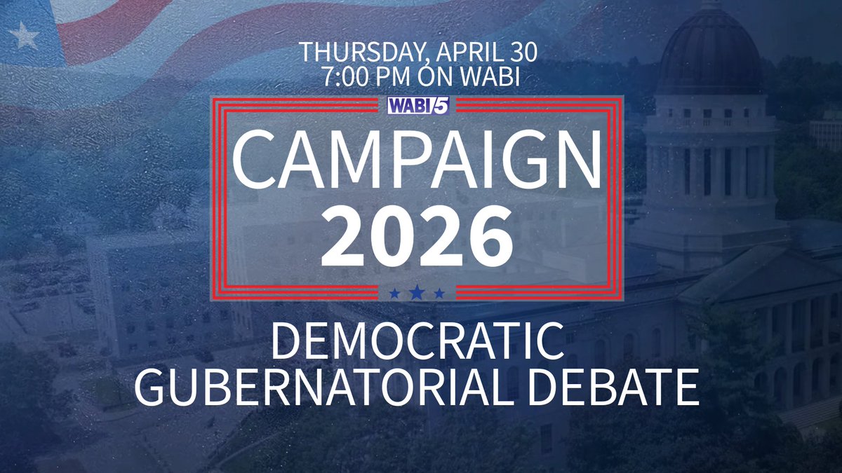 WABI_TV5's tweet image. WATCH LIVE: Maine Democratic gubernatorial debate
🔗: wabi.tv/2026/04/30/wab…