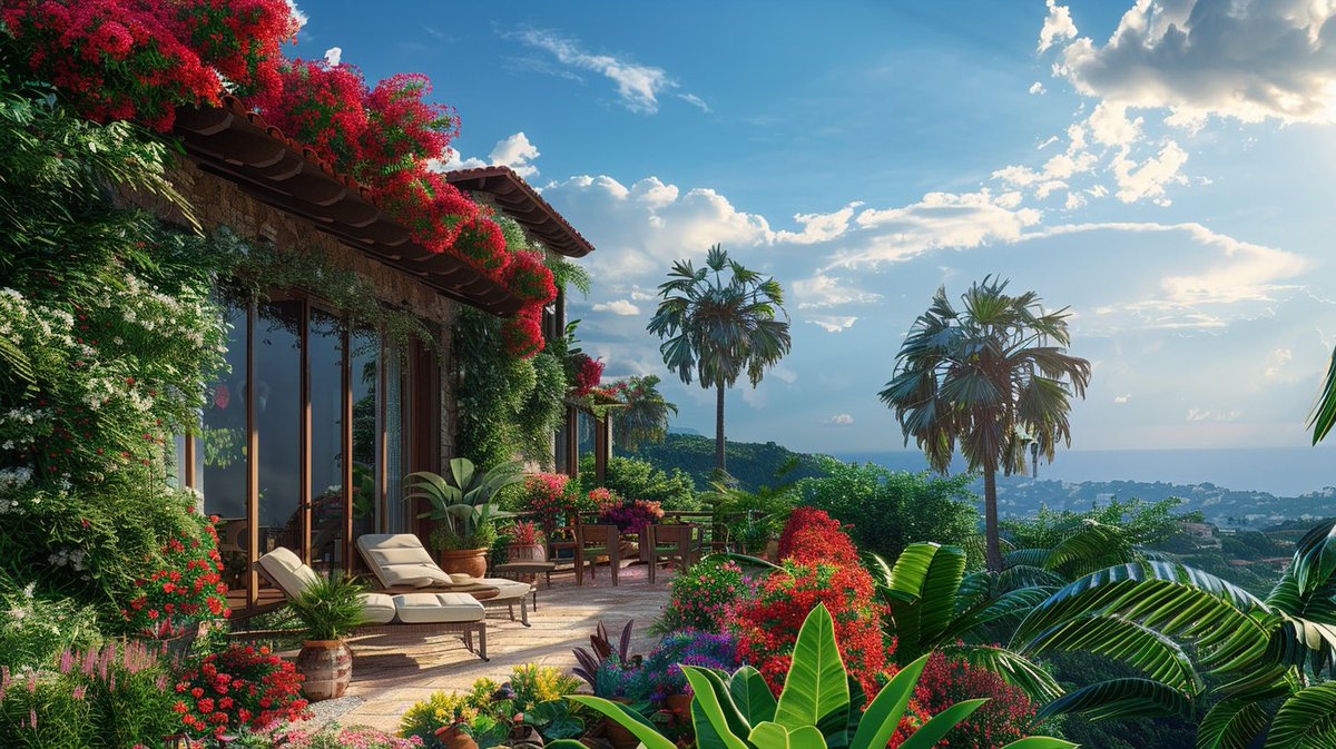 DigitalDaizy's tweet image. Sitmaxxing ☕️✨
Summer is coming 
#midjourney #interiordesign #originalcontent