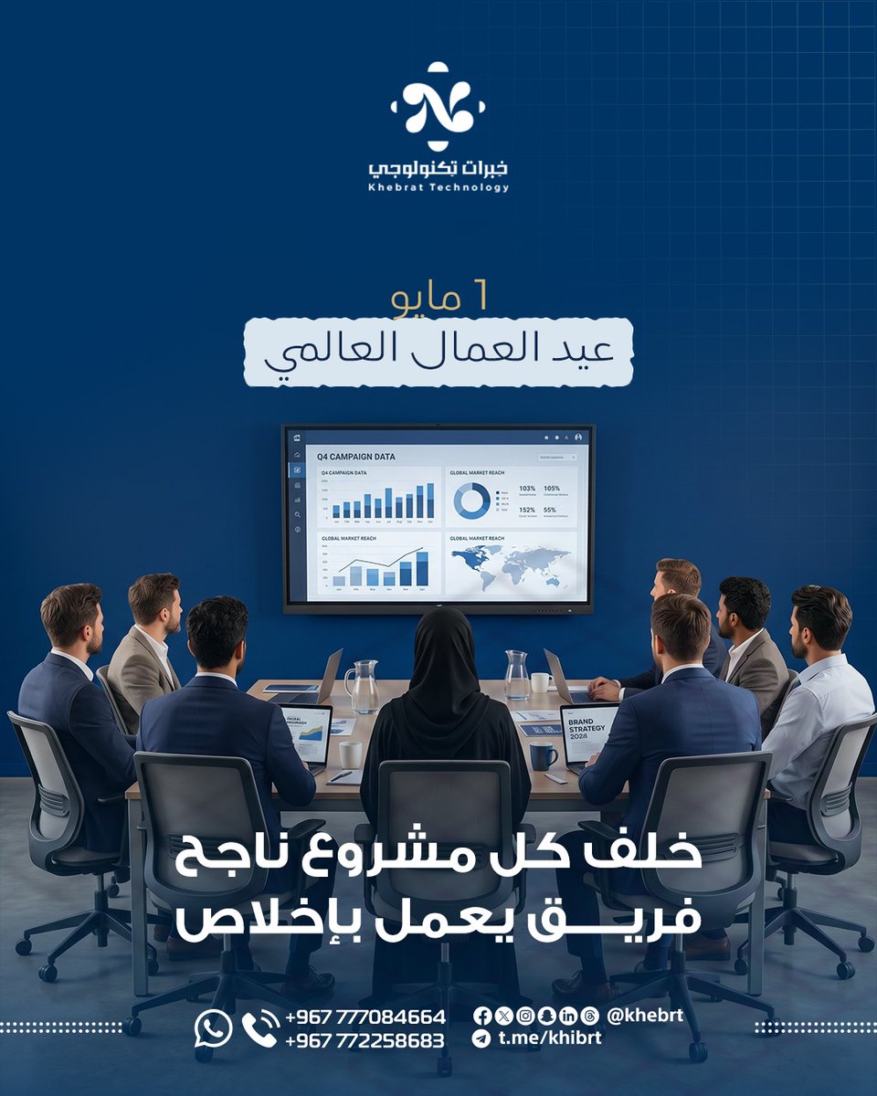 khebrt's tweet photo. خلف كل مشروع ناجح… فريق يعمل بإخلاص
في عيد العمال العالمي نحيّي كل يد تبني، وتطوّر، وتصنع الفرق 💼✨
للتواصل والاستفسار:
​📞 واتساب: https://t.co/GAcb3FD4Xk
🌐 موقعنا: https://t.co/ykNNVAdmrI
#خبرات_للتسويق_الإلكتروني #DigitalMarketing
#أفضل_شركة_تسويق
#عيد_العمال_العالمي https://t.co/9WvUzYBi8Z