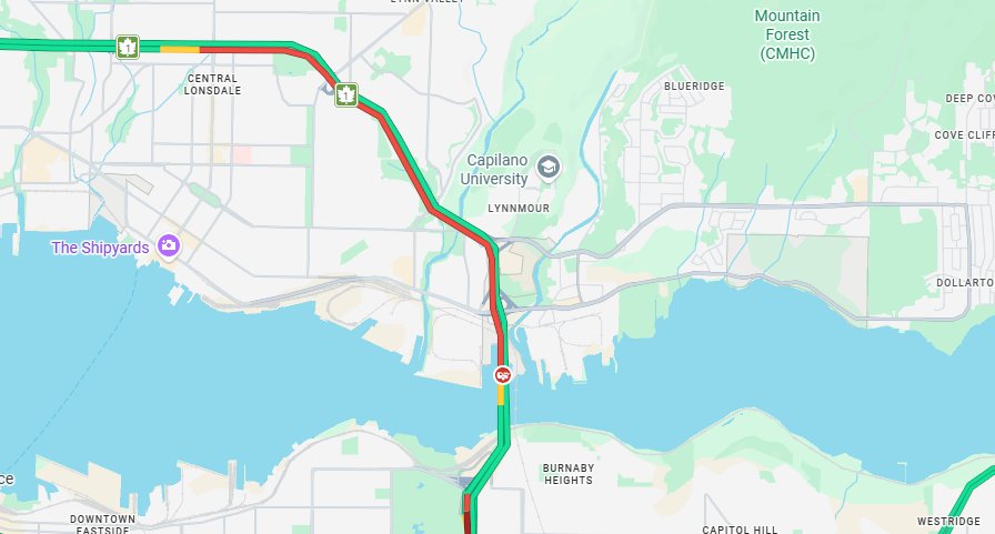 NewsRadioVAN's tweet image. 4:00 #Ironworkers
Stalled truck on the bridge southbound near midspan in the far right lane #BCHwy1 #NorthVan #VancouverBC