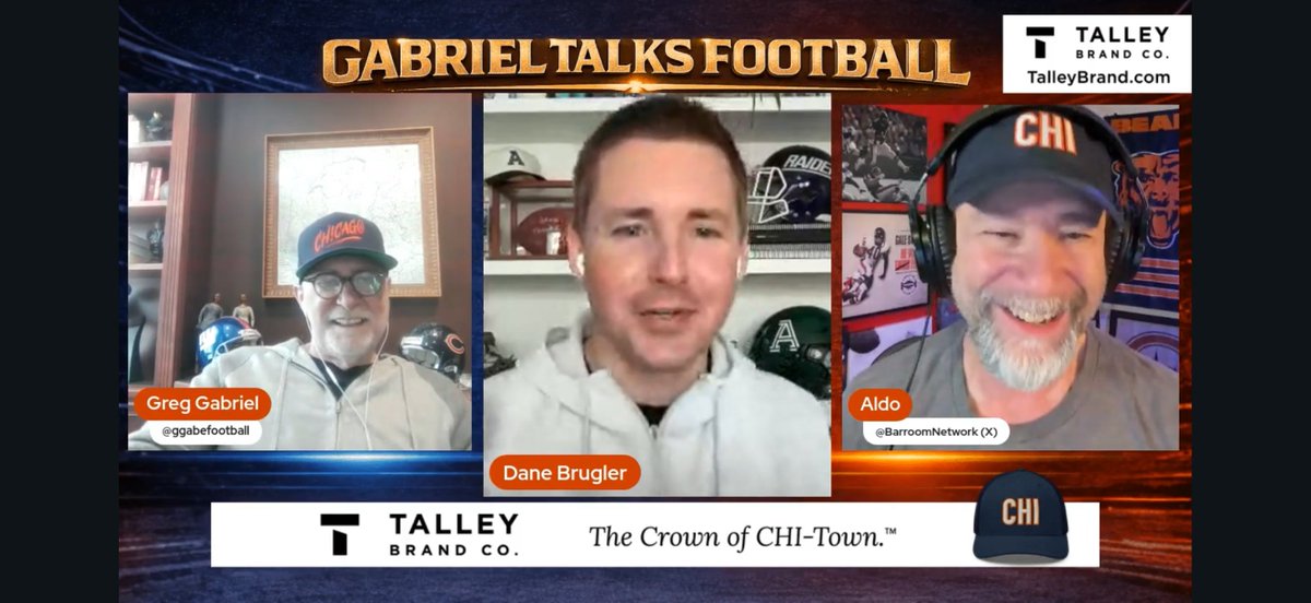 talleybrand's tweet photo. The lead up to the NFL Draft had one brand in the corner of so many screens. Us. Holy moly!

Draft on Tap. Gabriel Talks Football. Bear Their Soulz. And more. Aldo @BarroomNetwork made this happen.  

Thank you to everyone who put Talley Brand in front of Bears fans this week. And for your work talking all things #Bears. 

This community is something else. 🧡
@ShimonDraftScout @AaronCurrent @JohnSantuciVIP @CheapSeats411 @RagingBearFan @EDuerrwaechter @ggabefootball
#FGB #NFLDraft #TalleyBrand @3Kings_Midway

And thanks to Fitz for the food review! LOL