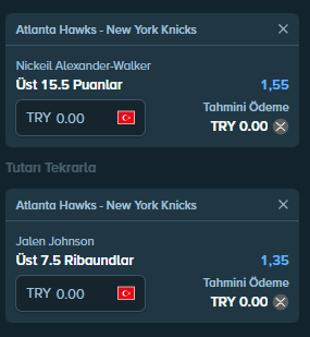 nbaproops's tweet photo. #hawks #newyork
Bu maça çok bulaşmak istemiyorum ama oyuncu bahisi alacak olsam bunları alırdım.
ek olarak josh hart 6 ribaund değerli. https://t.co/RYNjrthobV