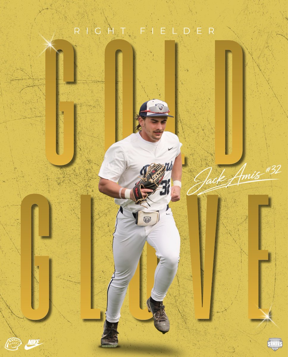 𝙂𝙊𝙇𝘿𝙀𝙉 𝘽𝙊𝙔𝙎 🏆

Jack Amis, Eli Jones and Mason Reid have been named to the River States Conference Gold Glove team 👏

Full release here ➡️ ow.ly/rBOL50YSZqV

#GoBears