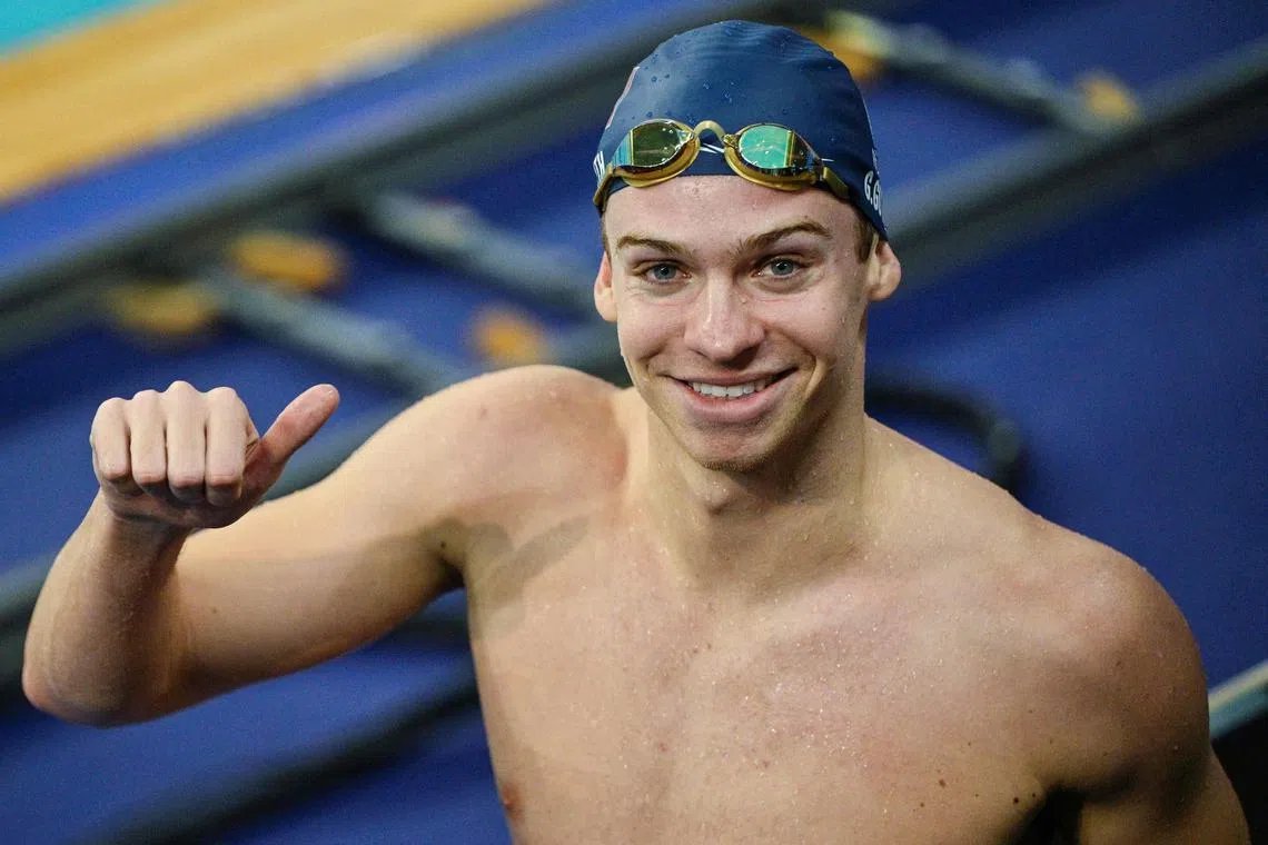actuswim's tweet image. Fort Lauderdale Open🇺🇸

Léon Marchand🇫🇷 termine 1er du 200 pap en 1'53"08 pour sa première course à Fort Lauderdale🇺🇸

Le podium :
🥇 Léon Marchand🇫🇷 1'53"08
🥈 Carson Foster🇺🇸 1'55"09
🥉 Mitchell Schott🇺🇸 1'56"41

#Natation #swimming