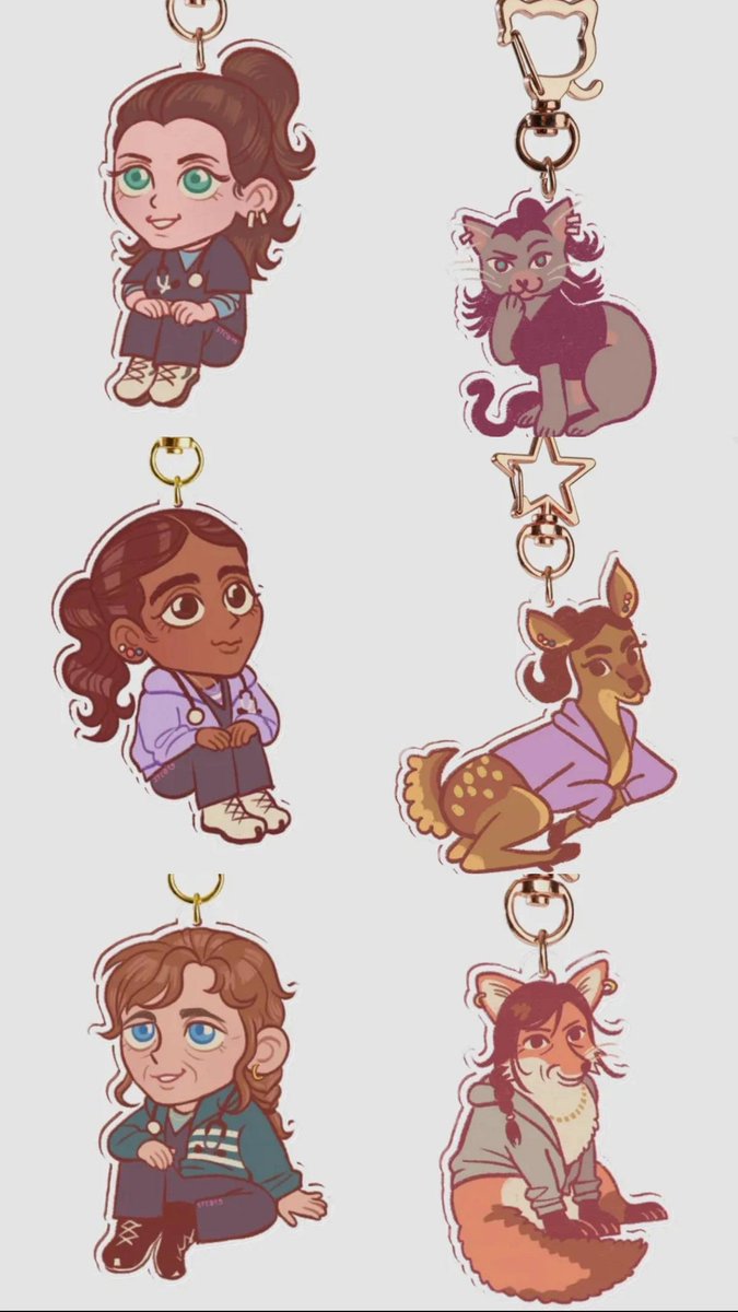 Da pitties charms: PTMC doctors versus their fursonas 🤭💖 
fox!McKay is still one of my fav I think... Who am I kidding, they're all cute af 😭
Up on my st0re rn: ✨acggoods.com/store/stc019?f…✨ (RT appreciated mwah mwah 💖)