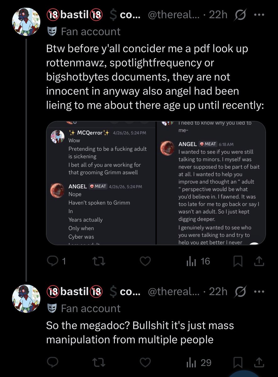 Batzzy_'s tweet photo. I did tell him I was 20, that’s why the stuff he did with me was not mentioned in the doc except for everything from literally yesterday when he found out!! It doesn’t count if he didn’t know. But when he knew he still kept trying. #antibastil https://t.co/BuU7BG6FvD