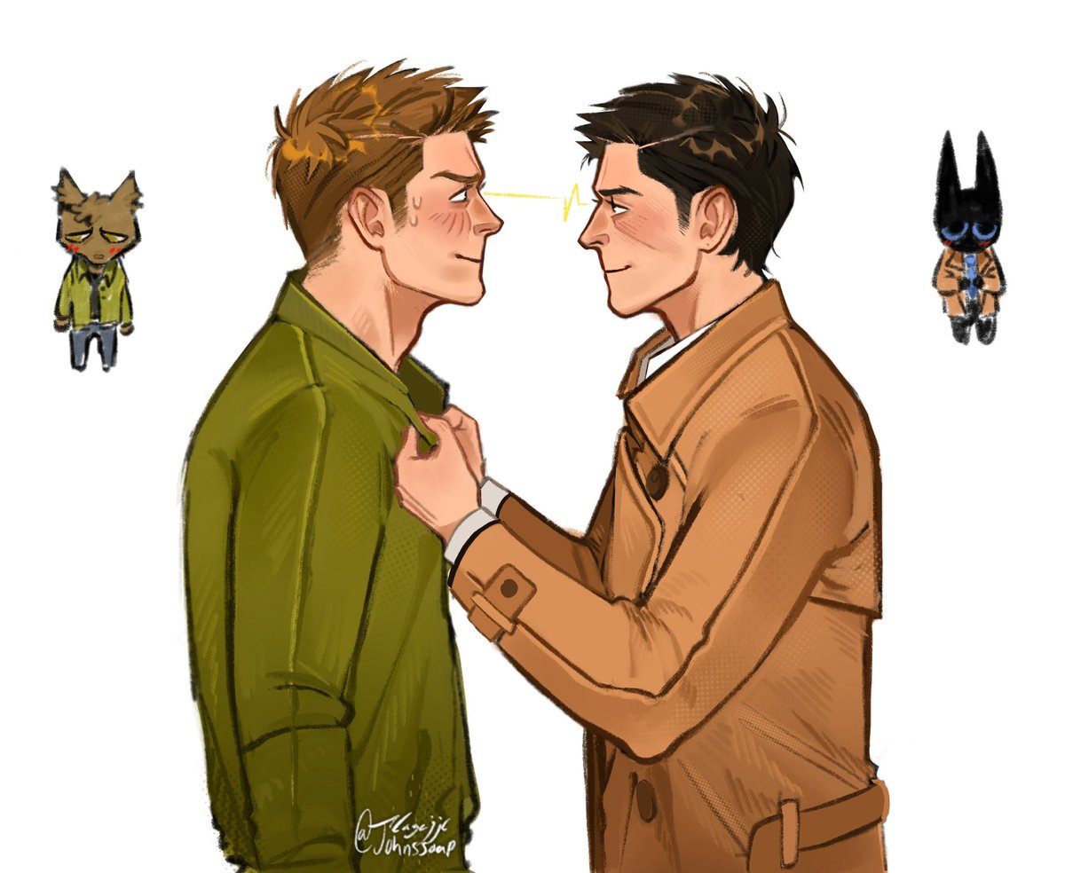 Johnnyssoap's tweet image. Wrap it up lovebirds we get it 
#destiel #supernatural #fanart #spn