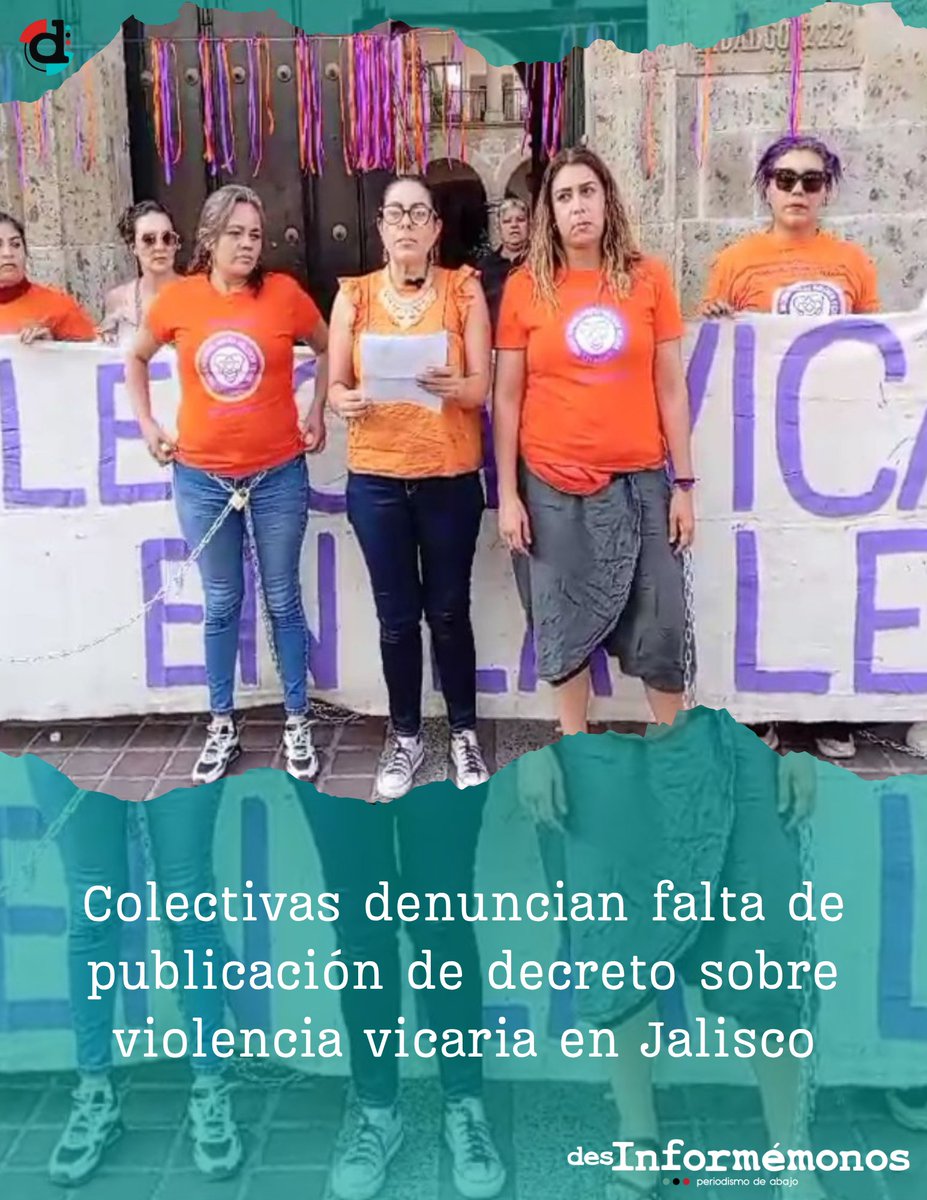 Desinformemonos's tweet image. #Jalisco ✊| Colectivas en Jalisco denunciaron que el decreto que reforma el Código Penal estatal para tipificar la violencia vicaria no ha sido publicado por el gobernador Pablo Lemus Navarro, lo que impide su entrada en vigor en la entidad. buff.ly/m0RAYFf