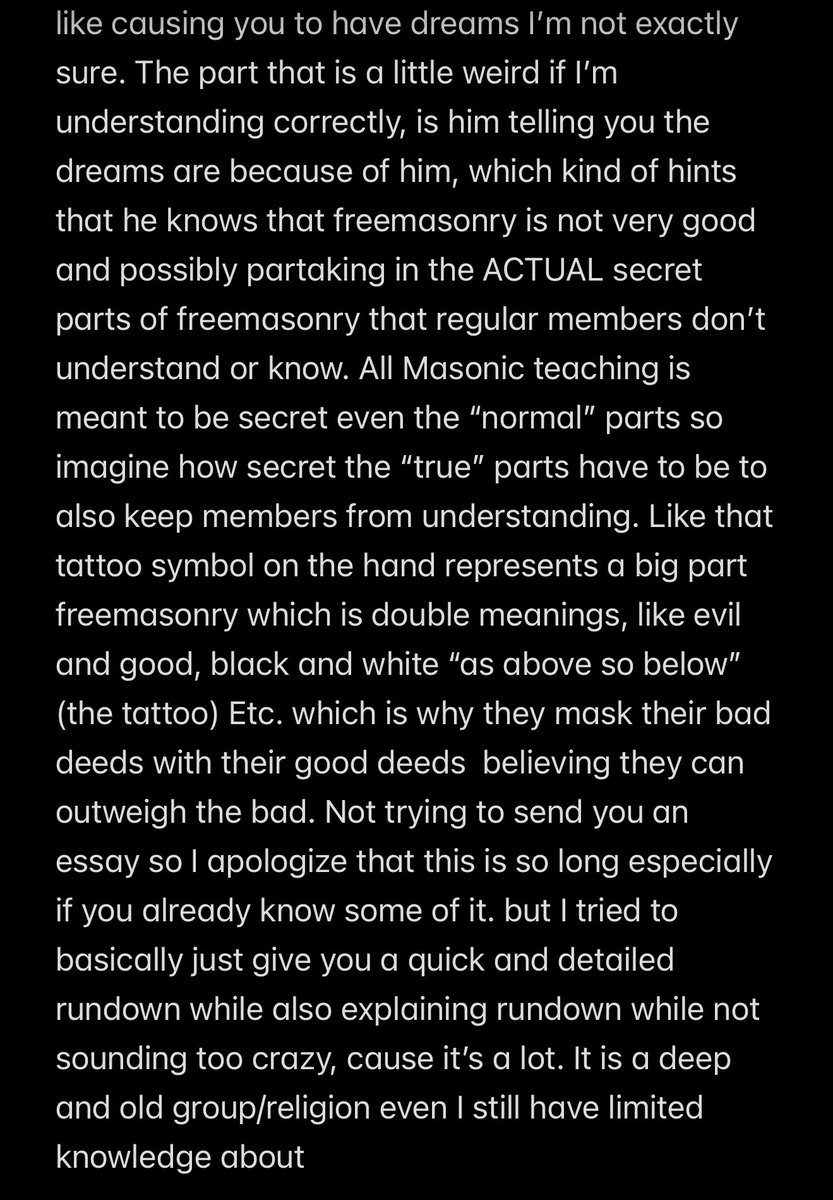 TruthzzzOG's tweet photo. @gooboylub @AvrgJoeSports @XTentaclesBro @BappahX @tlop444 Here is a bit of an explanation on freemasonry and my take and possible reasoning for dreams. since I don’t know him I can only speculate. If you are sceptical of stuff like mysticism and magic it might sound schizo to you so I warn you. https://t.co/kuwUfYGUp5