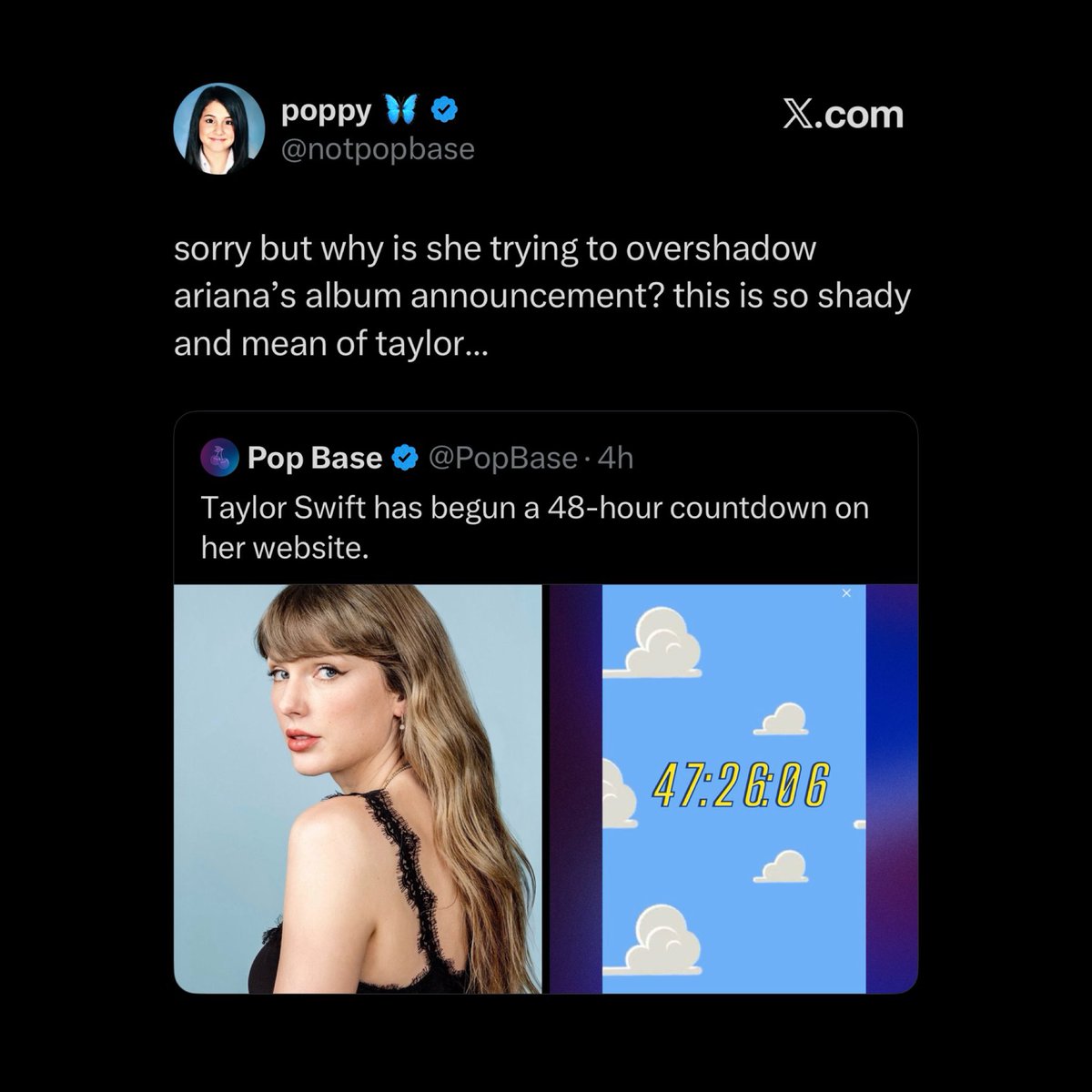 BtDecember13's tweet photo. Both artists hinted new projects at the same time yet stan twitter are only threatened by Taylor… 😭 https://t.co/HDip0pMXVm