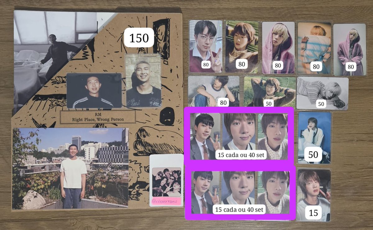 VENDO/VENDA NACIONAL- SEOKJIN HAPPY- ALBUM RM RPWP VER.C

♡ Album completo (não vendo pcs separados)
♡ Frete não incluso (envio por superfrete)
♡ Reservo com certeza de compra
♡ Sem avarias

#seokjin #happy #jpfc #ums #jin #namjoon #rm #rpwp