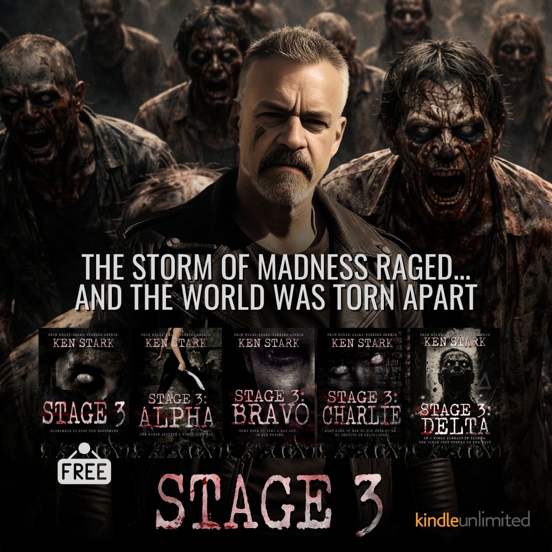eevalancaster's tweet image. Read the multi-award-winning STAGE 3 Post-Apocalyptic #zombie series.
Book 1 is #FREE
📌 mybook.to/stage3series 
⭐⭐⭐⭐⭐ "The suspense here is devastatingly effective..."

#Free #Kindleunlimited #bookworms #horror #thriller #ZPOC #mustread 
@PennilessScribe #books
#thankyou