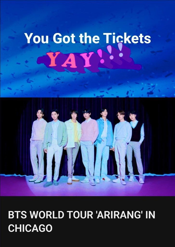mhaave's tweet image. ARMY 💜 Selling 2 VIP tickets for BTS World Tour ARIRANG in Chicago — anyone interested?

Got a closer show instead to save on travel, so letting these go.

Can provide proof of tickets and FaceTime for verification.

🏷️ WTS BTS Chicago tickets
#BTSArirang #BTSISCOMING