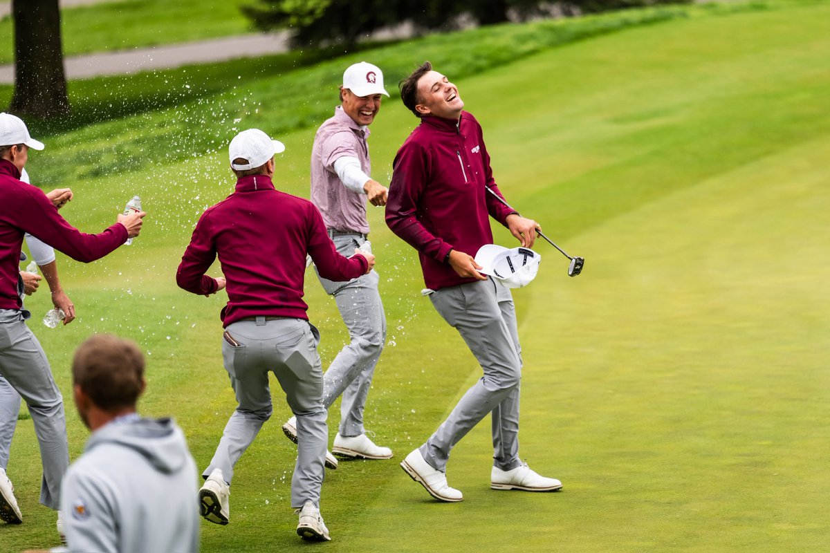 LittleRockMGOLF's tweet photo. The post round celebration when you win conference and break the 54-hole scoring record! 

Mark fired rounds of 68-68-64 for a 200 total which is the lowest 54-hole total in school history by two! 13-under also ties the score to par record with Ed Featherstone and Anton Albers. https://t.co/IksNmbK8VY