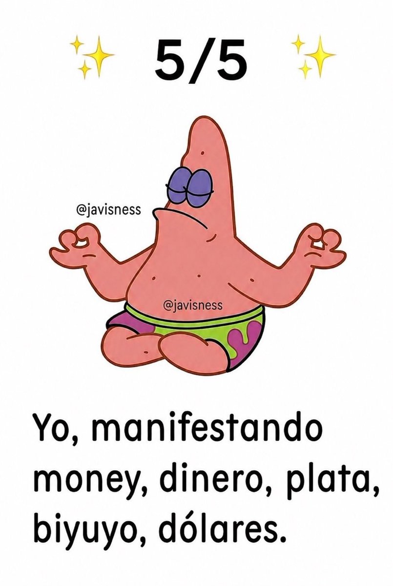 Javisness's tweet photo. 5/5: MANIFESTANDO BUENAS VIBRAS https://t.co/zBYgugEGWe
