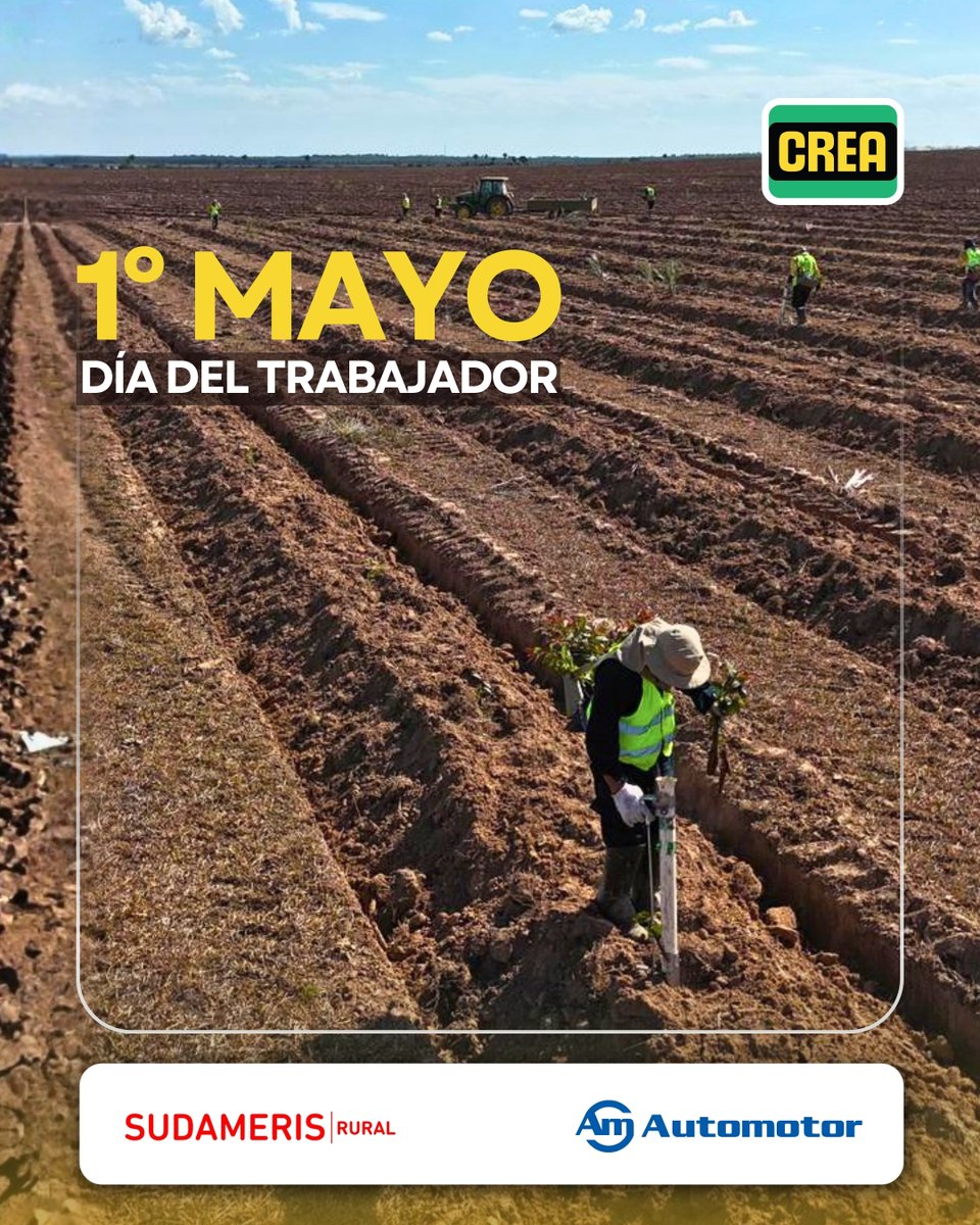 En 𝐂𝐑𝐄𝐀 𝐏𝐚𝐫𝐚𝐠𝐮𝐚𝐲 celebramos a todas las personas que, con esfuerzo y compromiso, impulsan el desarrollo del país: productores, técnicos, colaboradores y trabajadores del campo y la ciudad. 

Hoy reconocemos el valor de cada jornada, cada desafío y cada logro.