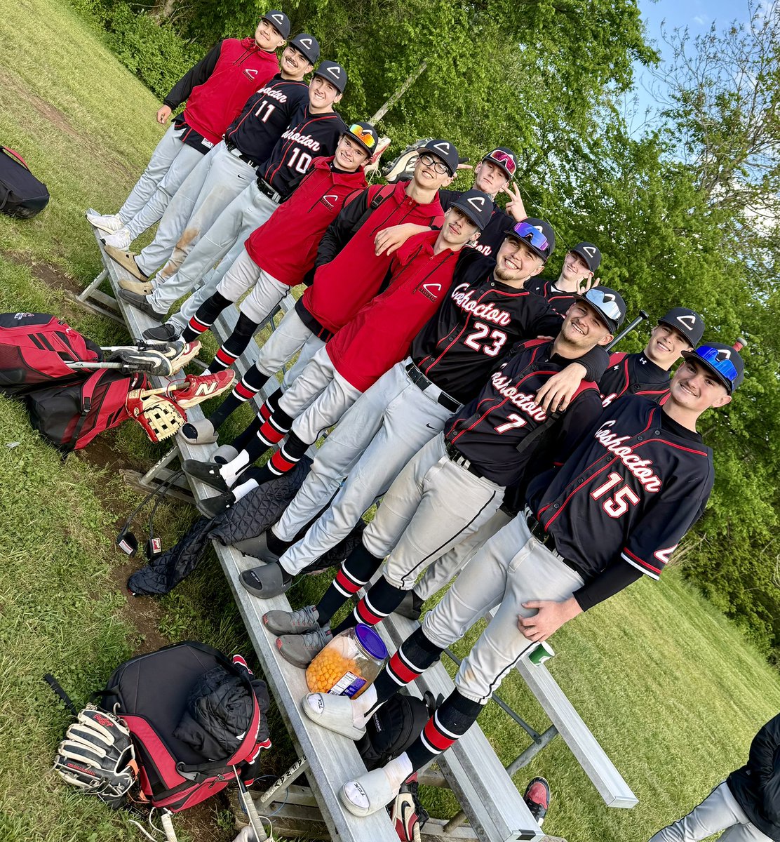 SkinsBaseball's tweet photo. Skins get it done on the road at Morgan in MVL play! Cooper George throws a complete game, while Calan Shaw and Parker Loomis each drive in two. #NextPitch #APE https://t.co/sZZPKfuxvc