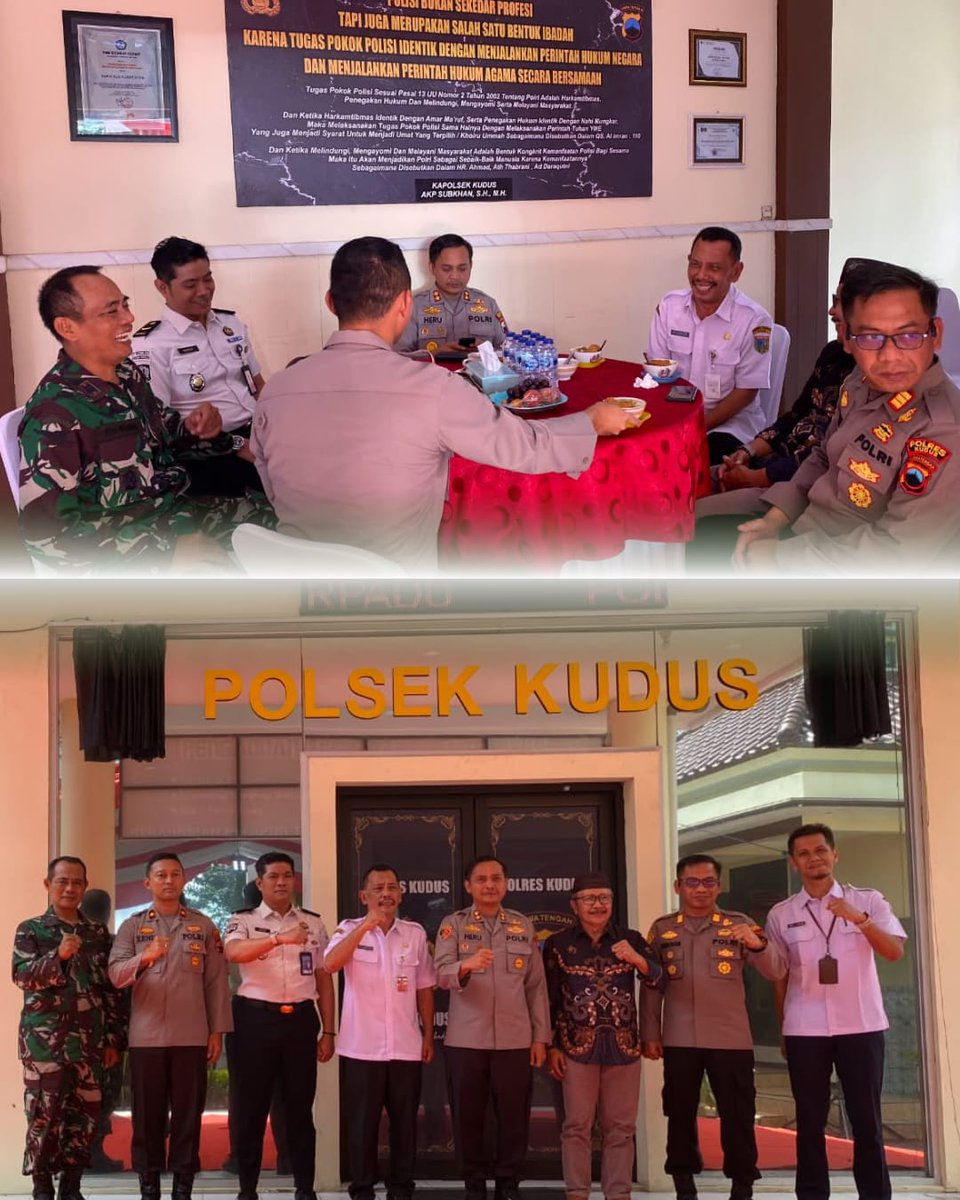 rutankudus's tweet image. RUTAN KUDUS HADIRI PERESMIAN POLSEK KUDUS, PERKUAT SINERGI DAN KOMITMEN PELAYANAN PUBLIK

Baca selengkapnya...
instagram.com/p/DXxhBB6Eq4V/…

#kemenimipas
#guardandguide
#ditjenpas
#pemasyarakatan
#kanwilditjenpasjateng