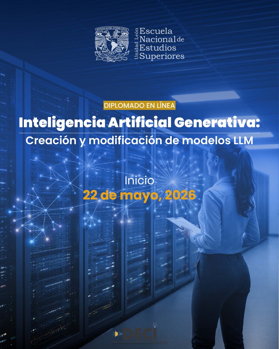 🚀 Domina la Inteligencia Artificial Generativa desde cero hasta nivel avanzado

¿Quieres aprender a trabajar con modelos de IA como los LLM, procesar datos reales y construir soluciones aplicables en tu campo profesional?

Con el diplomado en línea de la UNAM:
“Inteligencia