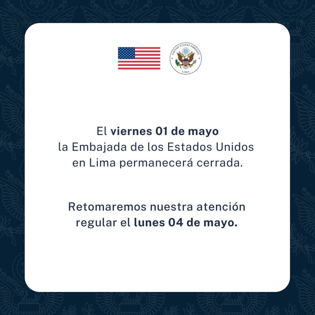 Embajada EEUU Perú tweet media