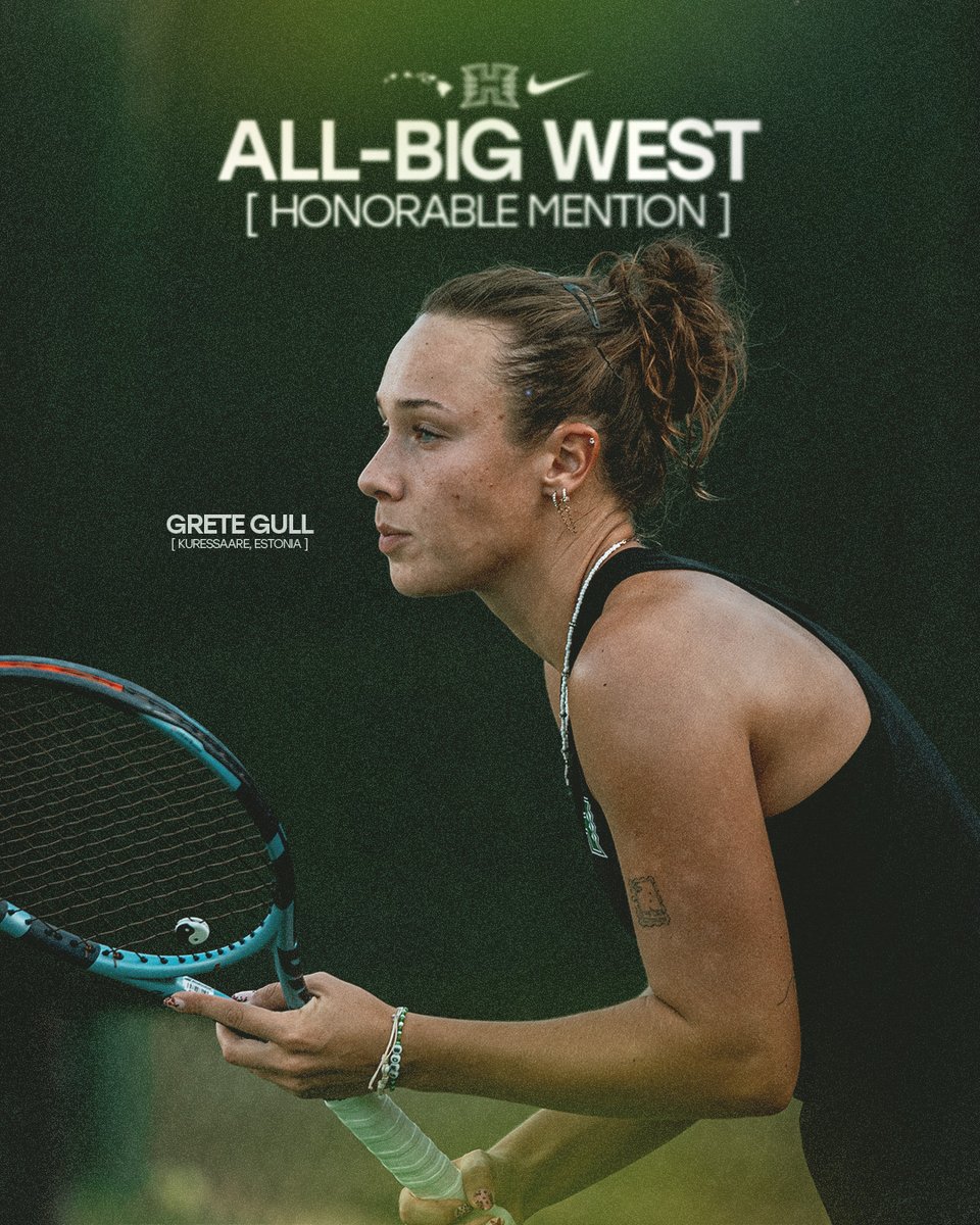 HawaiiTennis's tweet image. Not just good, Grete 😉

Congratulations to Grete for her All-Big West selection! 🏅

#GoBows