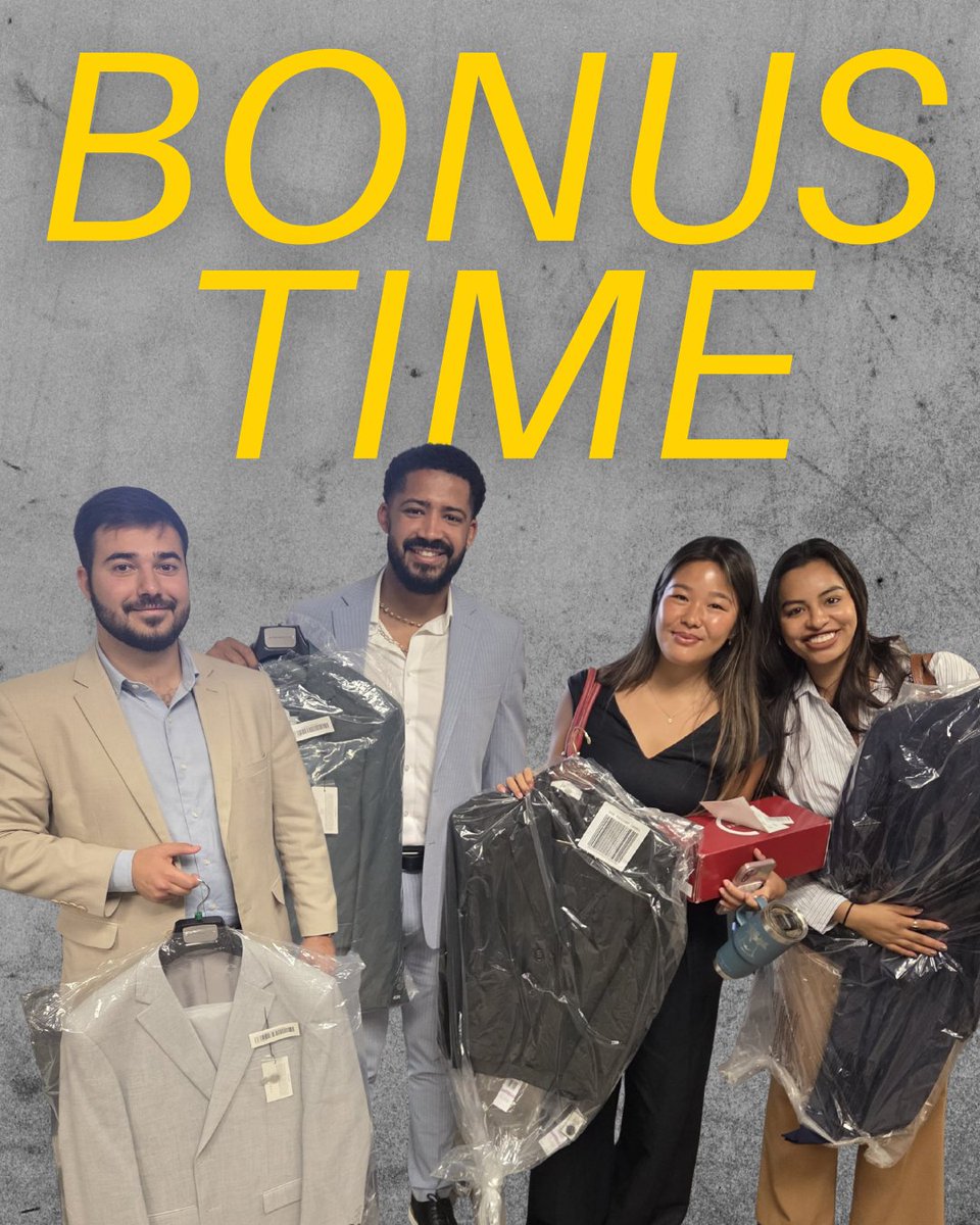 elijah_medge_'s tweet image. Hard work deserves to be recognized. Congratulations to Andranik, Tristan, Adrianna, and Vianny for earning their suit bonuses through discipline, focus, and strong performance: it was well-earned all around.
-
#bonustime #congratulations #hardwork #leadershipmindset