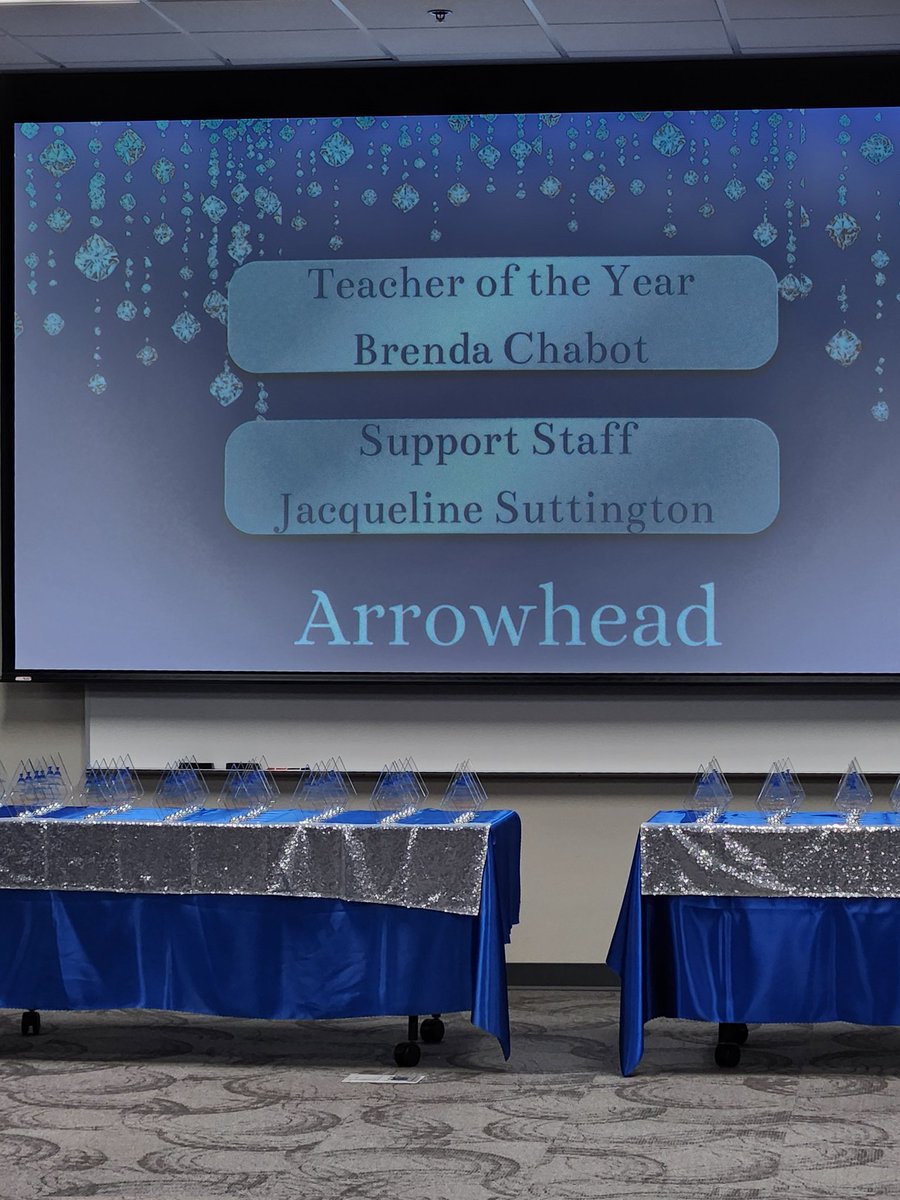 arrowheadmiddle's tweet photo. We’re proud to celebrate our Teacher of the Year, Mrs. Chabot, and Support Staff of the Year, Ms. Suttington. Mrs. Chabot and Ms. Suttington exemplify dedication and compassion in everything they do. Their hard work and commitment does not go unnoticed. Congratulation! https://t.co/ga4G2xT3BN