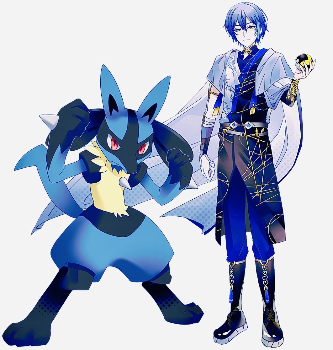 evaxwx's tweet photo. #にじさんじポケモン超キョダイ合作
#ドロウイング

素敵な合作ありがとうございます！小柳ロウ×ルカリオで参加させていただきました！！ https://t.co/HM2rXucXJU