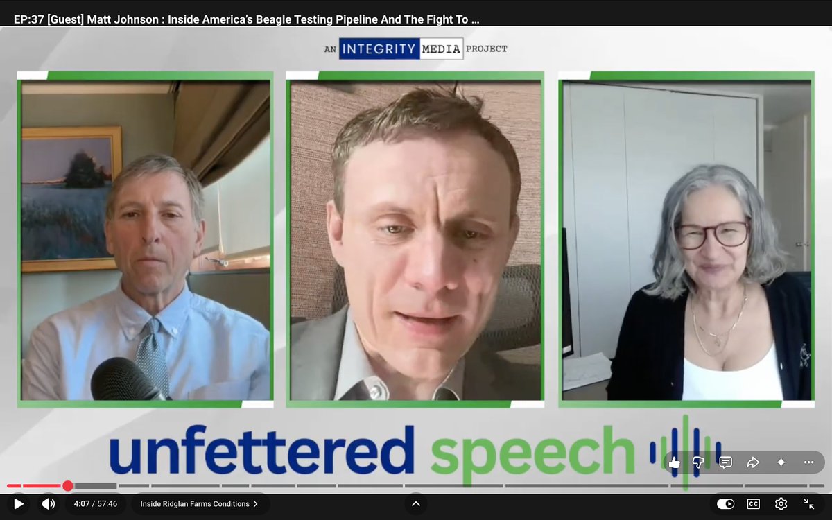 veronicaguerin's tweet photo. Thank you so much to @integmediagroup  and @unfetterdspeech  for allowing me to co-host this week's podcast interviewing the amazing Matt Johnson @DxEverywhere  Press Director for the Coalition to Save the Ridglan Dogs. Check out the interview, link in comments. https://t.co/gXBuN7sFiF