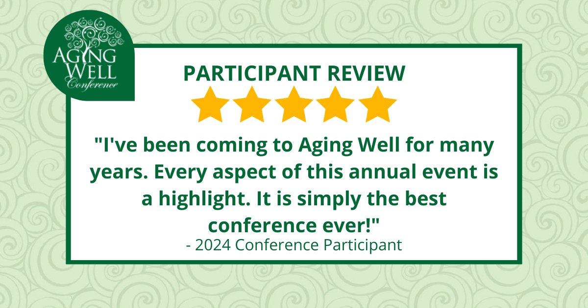UWPContEd's tweet photo. “I’ve been coming to Aging Well for many years. Every aspect of this annual event is a highlight. It is simply the best conference ever!”
— 2024 Conference Participant
This event is something special. Don’t miss out—secure your spot today at https://t.co/ddxyXDAb2E! 
#uwparkside https://t.co/yaFXHdzYrr
