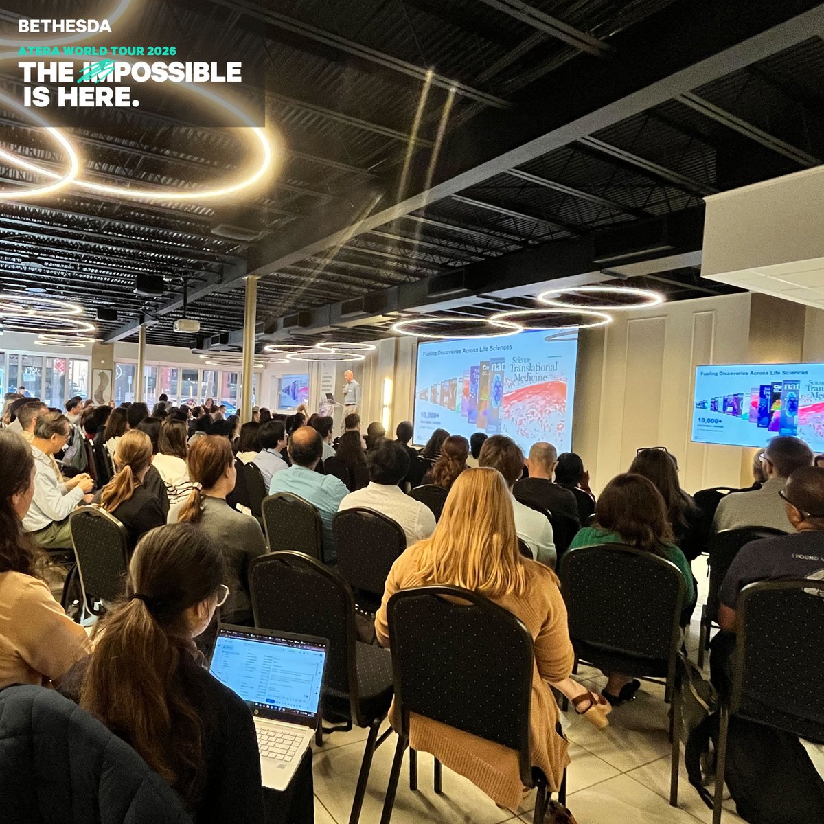 10xGenomics's tweet photo. The #AteraWorldTour momentum is real. 🌎

From packed rooms in Europe to the SF Bay Area, the launch has been ⚡️. We’re headed to Singapore, Taipei, Ann Arbor, Houston, and the UK next!

Don't miss out. Register for free: https://t.co/vYuRWubyBB https://t.co/QivFGLm7Bk