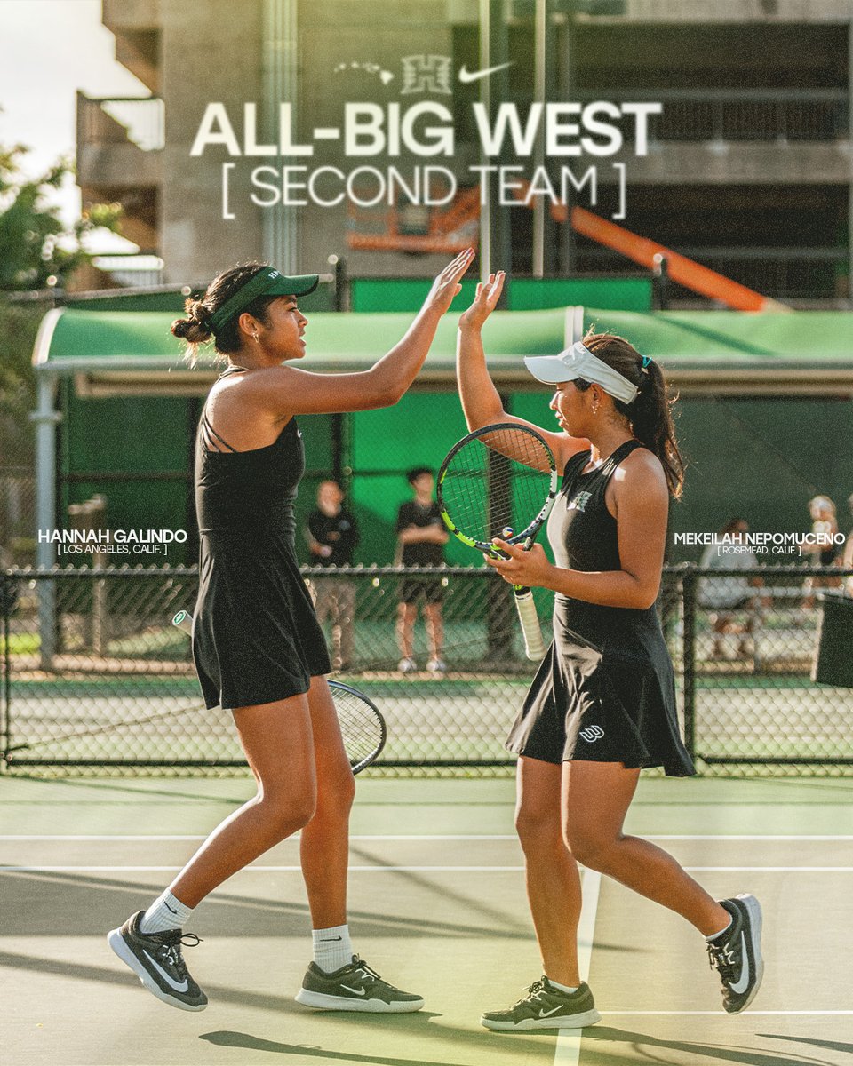 HawaiiTennis's tweet image. The perfect pair 🙌

Congratulations to Makeilah and Hannah on their All-Big West selection! 🏅

#GoBows
