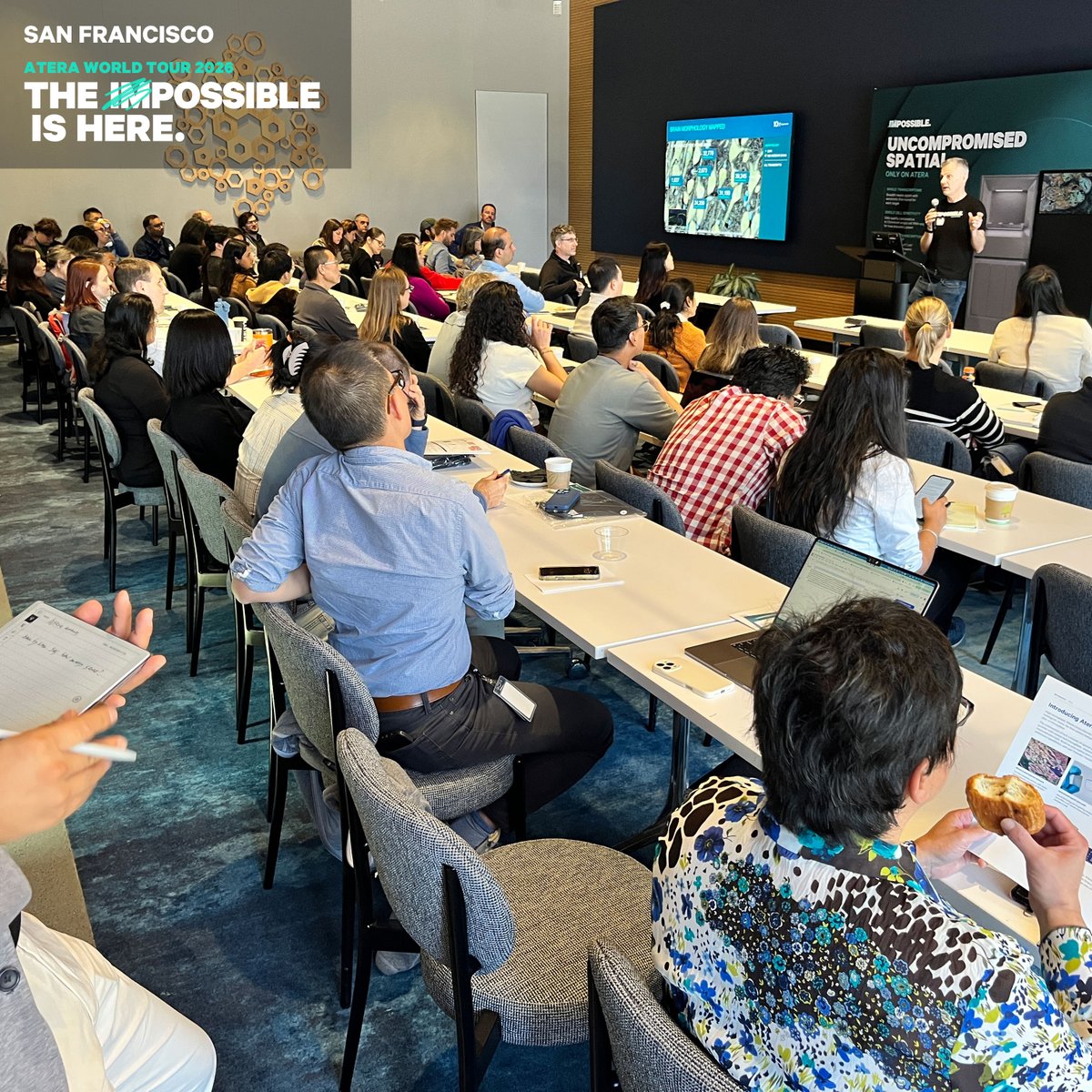 10xGenomics's tweet photo. The #AteraWorldTour momentum is real. 🌎

From packed rooms in Europe to the SF Bay Area, the launch has been ⚡️. We’re headed to Singapore, Taipei, Ann Arbor, Houston, and the UK next!

Don't miss out. Register for free: https://t.co/vYuRWubyBB https://t.co/QivFGLm7Bk